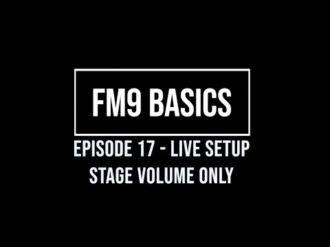 Live Setup Stage Volume Only
