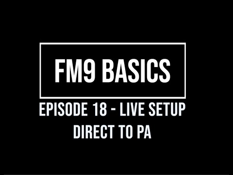 Live Setup Direct to PA
